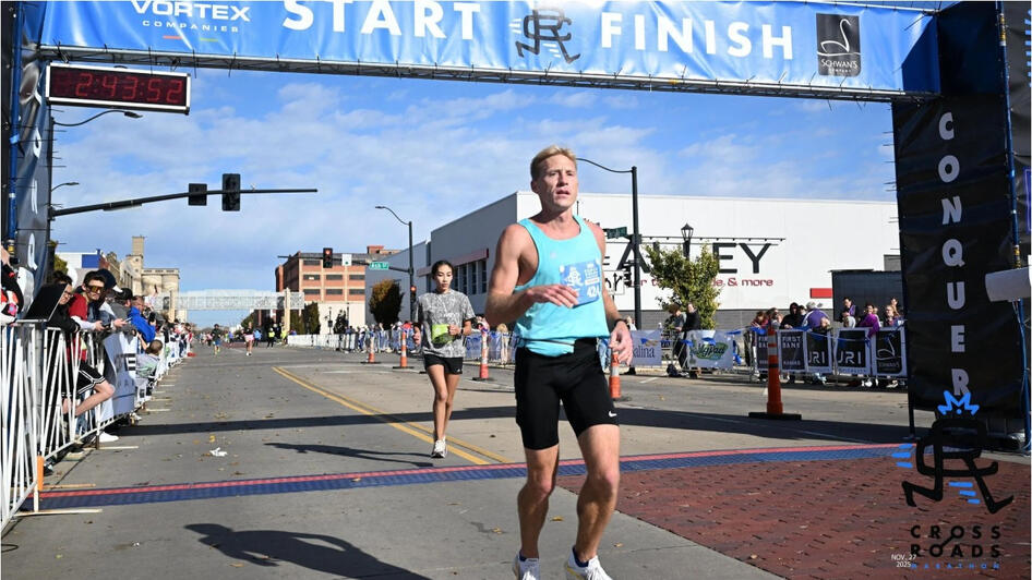 Matthew Brunken races Garmin marathon after training in Nebraska